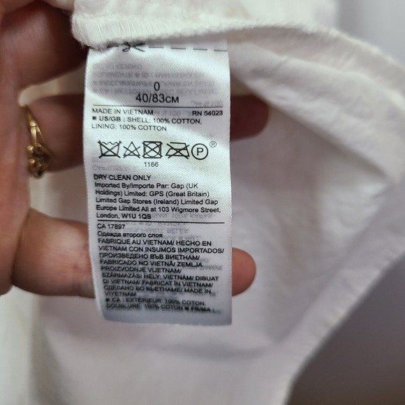 Banana Republic White Strapless Eyelet Dress Womens 2 - Picture 5 of 6